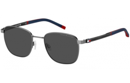 Gafas de Sol - Tommy Hilfiger - TH 2138/S - 5UV (IR) DARK RUTHENIUM BLUE // GREY