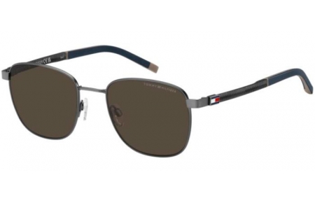 Gafas de Sol - Tommy Hilfiger - TH 2138/S - SVK (70) MATTE RUTHENIUM BLACK // BROWN