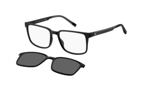 Gafas de Sol - Tommy Hilfiger - TH 2145/CS - 08A (M9) BLACK GREY // CLEAR + CLIP ON GREY POLARIZED