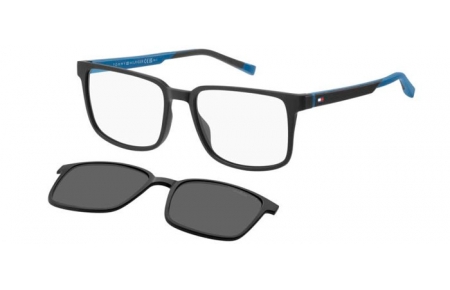 Gafas de Sol - Tommy Hilfiger - TH 2145/CS - 09V (M9) GREY BLUE // CLEAR + CLIP ON GREY POLARIZED