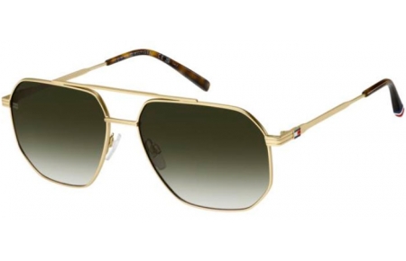 Gafas de Sol - Tommy Hilfiger - TH 2191/S - AOZ (9K) MATTE GOLD // GREEN GRADIENT