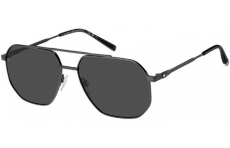 Gafas de Sol - Tommy Hilfiger - TH 2191/S - KJ1 (IR) DARK RUTHENIUM // GREY