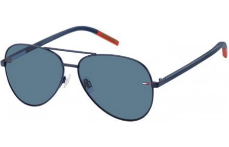 Gafas de Sol - Tommy Hilfiger - TOMMY JEANS TJ 0008/S - FLL (KU) MATTE BLUE // BLUE GREY