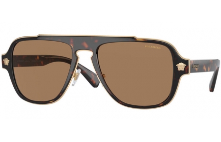 Gafas de Sol - Versace - VE2199 MEDUSA CHARM - 1252LA  HAVANA // ORANGE POLARIZED