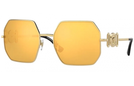 Gafas de Sol - Versace - VE2248 - 10027P GOLD // BROWN MIRROR GOLD