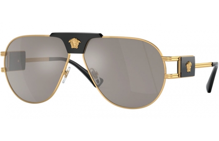 Lunettes de soleil - Versace - VE2252 - 10026G  GOLD // LIGHT GREY MIRROR SILVER