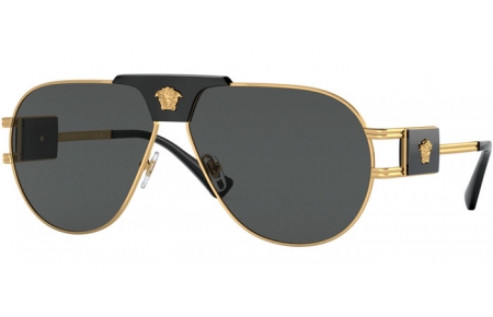 Gafas de Sol - Versace - VE2252 - 100287  GOLD // DARK GREY