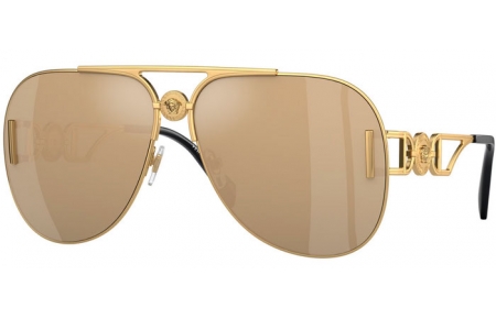 Gafas de Sol - Versace - VE2255 - 100203  GOLD // YELLOW MIRROR GOLD