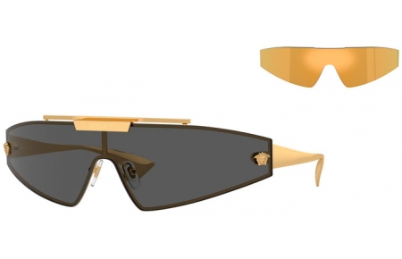 Gafas de Sol - Versace - VE2265 - 100287  GOLD // DARK GREY GOLD MIRROR