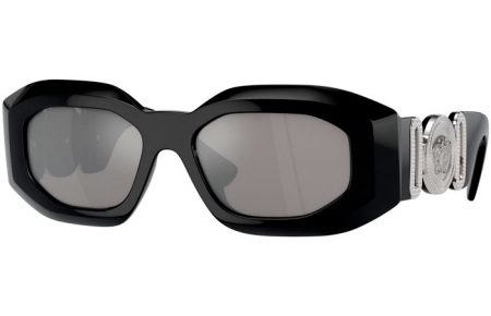 Gafas de Sol - Versace - VE4425U - 54226G  BLACK // LIGHT GREY MIRROR SILVER 80