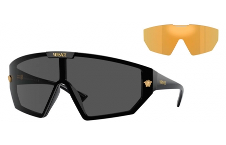 Gafas de Sol - Versace - VE4461 - GB1/87 BLACK // DARK GREY+MIRROR GOLD