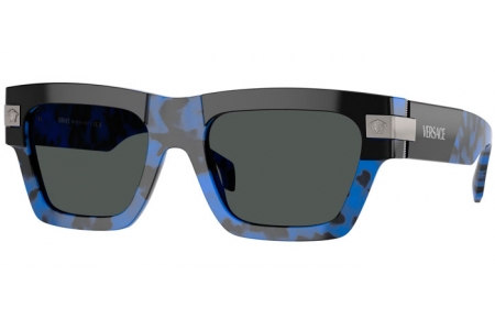 Gafas de Sol - Versace - VE4464 - 545887  HAVANA BLUE BLACK ON TOP // DARK GREY