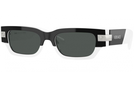 Gafas de Sol - Versace - VE4465 - 545987  BLACK TOP WHITE // DARK GREY