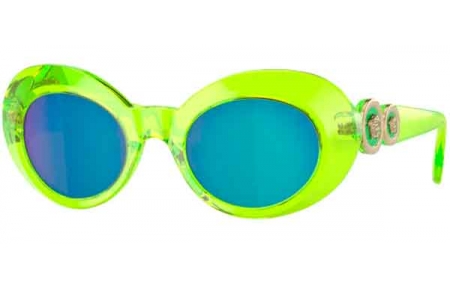 Gafas Junior - Versace eyewear junior - VK4428U - 537125  TRANSPARENT FLUO GREEN // GREEN MIRROR BLUE