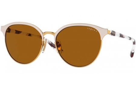 Gafas de Sol - Vogue eyewear - VO4303S - 996S83  MATTE BEIGE GOLD // DARK BROWN POLARIZED