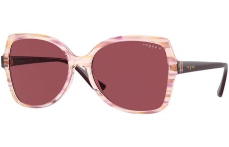 Gafas de Sol - Vogue eyewear - VO5488S - 30625Q  TRANSPARENT STRIPED VIOLET PINK // PURPLE POLARIZED