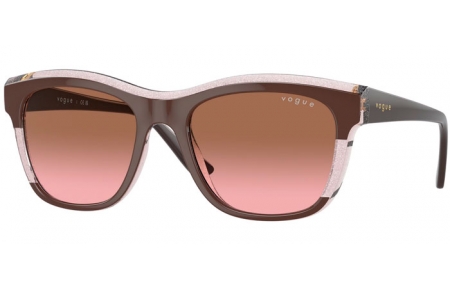 Gafas de Sol - Vogue eyewear - VO5557S - 313614  BROWN TRANSPARENT PINK GLITTER // PINK GRADIENT BROWN