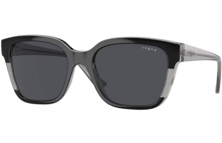 Gafas de Sol - Vogue eyewear - VO5558S - 313387  BLACK TRANSPARENT GREY GLITTER // DARK GREY