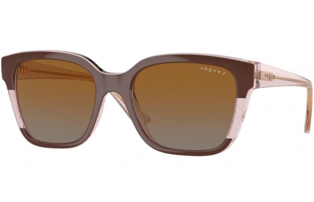 Gafas de Sol - Vogue eyewear - VO5558S - 3136T5  BROWN TRANSPARENT ROSE GLITTER // GREY GRADIENT BROWN POLARIZED