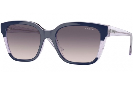 Gafas de Sol - Vogue eyewear - VO5558S - 313736  BLUE TRANSPARENT LILAC GLITTER // DARK GREY GRADIENT PINK