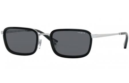 Lunettes de soleil - Vogue eyewear - VO4166S - 323/87 SILVER BLACK // DARK GREY