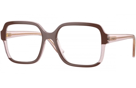 Monturas - Vogue eyewear - VO5555 - 3136 BROWN TRANSPARENT ROSE GLITTER