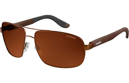 Lunettes de soleil - Carrera - CARRERA 8003 - 0RP (U8) STEEL METAL BROWN BROWN // EBONY POLARIZED