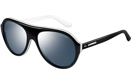 Gafas de Sol - Carrera - CARRERA 84/S - 4IZ (W7) BLACK WHITE GREY // GREY MIRROR SILVER