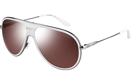 Lunettes de soleil - Carrera - CARRERA 87/S - N1Y (8G) WHITE DARK RUTHENIUM // BROWN SILVER MIRROR