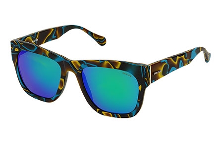 Gafas de Sol - Police - S1910 LOUMA 2 - 767V  BROWN OCRE BLUE // BLUE GREEN MIRROR