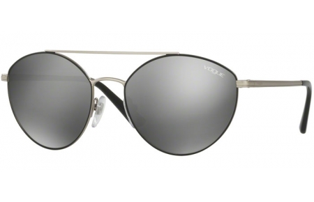 Lunettes de soleil - Vogue eyewear - VO4023S - 352/6G MATTE BLACK SILVER // GREY MIRROR SILVER