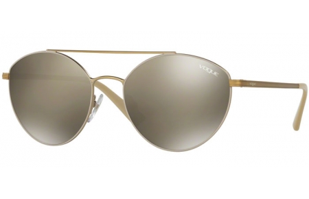 Sunglasses - Vogue eyewear - VO4023S - 996/5A MATTE CREAM PALE GOLD // LIGHT BROWN MIRROR DARK GOLD