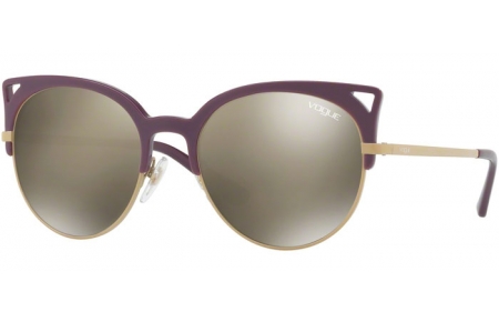 Lunettes de soleil - Vogue - VO5137S - 25395A VIOLET // LIGHT BROWN MIRROR DARK GOLD