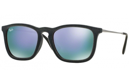 Gafas de Sol - Ray-Ban® - Ray-Ban® RB4187 CHRIS - 60774V FLOCK GREY // GREY MIRROR VIOLET