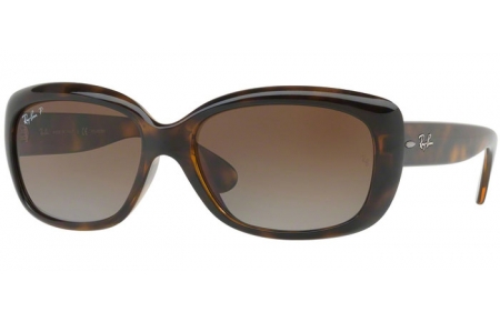 Sunglasses - Ray-Ban® - Ray-Ban® RB4101 JACKIE OHH - 710/T5 LIGHT HAVANA // GREY GRADIENT BROWN POLARIZED