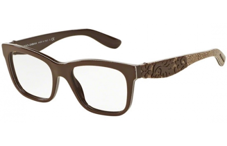 Monturas - Dolce & Gabbana - DG3239 - 3002 TOP BROWN TEXTURE TISSUE