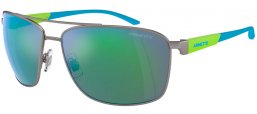 Lunettes de soleil - Arnette - AN3089 BEVERLEE - 745/8N MATTE GUNMETAL // GREEN MIRROR GREEN