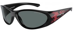 Sunglasses - Arnette - AN4342 ILUM 2.0 - 294681  BLACK FLAMES RED // DARK GREY POLARIZED