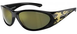 Sunglasses - Arnette - AN4342 ILUM 2.0 - 29476R  BLACK FLAMES GOLD // DARK GREEN MULTILAYER PETROLEUM