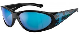 Sunglasses - Arnette - AN4342 ILUM 2.0 - 295925  BLACK FLAMES BLUE // LIGHT GREEN MIRROR BLUE