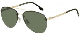 Sunglasses - BOSS Hugo Boss - BOSS 1537/F/SK - AOZ (QT) MATTE GOLD // GREEN