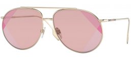 Lunettes de soleil - Burberry - BE3138 ALICE - 110984  LIGHT GOLD // ROSE UV PRINTING