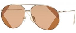 Lunettes de soleil - Burberry - BE3138 ALICE - 110993  LIGHT GOLD // BROWN UV PRINTING