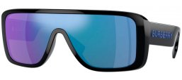 Gafas de Sol - Burberry - BE4401U - 300155  BLACK // LIGHT GREEN MIRROR BLUE