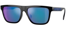 Gafas de Sol - Burberry - BE4402U - 300155  BLACK // LIGHT GREEN MIRROR BLUE