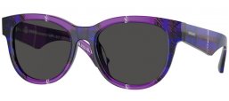 Gafas de Sol - Burberry - BE4432U - 411387  VIOLET CHECKERED // DARK GREY