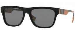 Sunglasses - Burberry - BE4293 - 380687 TOP BLACK ON VINTAGE CHECK // GREY