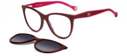 Gafas de Sol - Carolina Herrera - HER 0259/CS - LHF (WJ) BURGUNDY // CLEAR + CLIP ON GREY GRADIENT POLARIZED