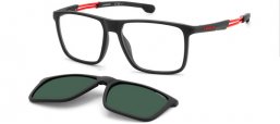 Lunettes de vue - Carrera - CA 4020/CS - BLX (UC) MATTE BLACK RED // CLEAR + CLIP ON GREEN POLARIZED