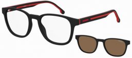 Frames - Carrera - CA8062/CS - BLX (SP) MATTE BLACK RED // CLEAR + CLIP ON BRONZE POLARIZED